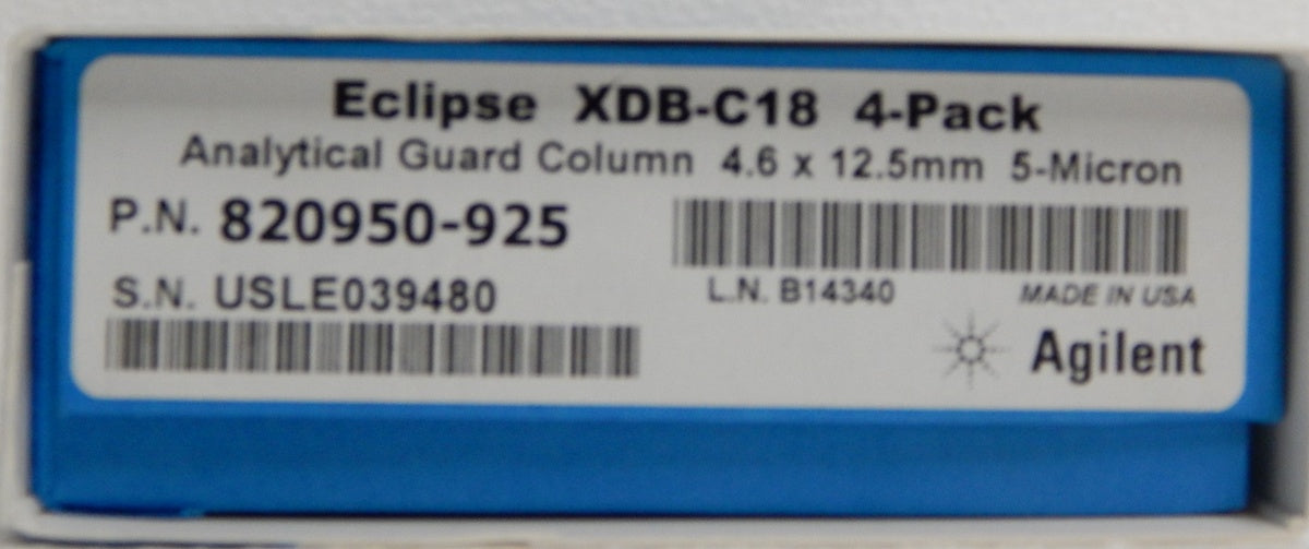 820950-925 - AGILENT, HPLC COLUMN ECLIPSE XDB-C18 4-PACK