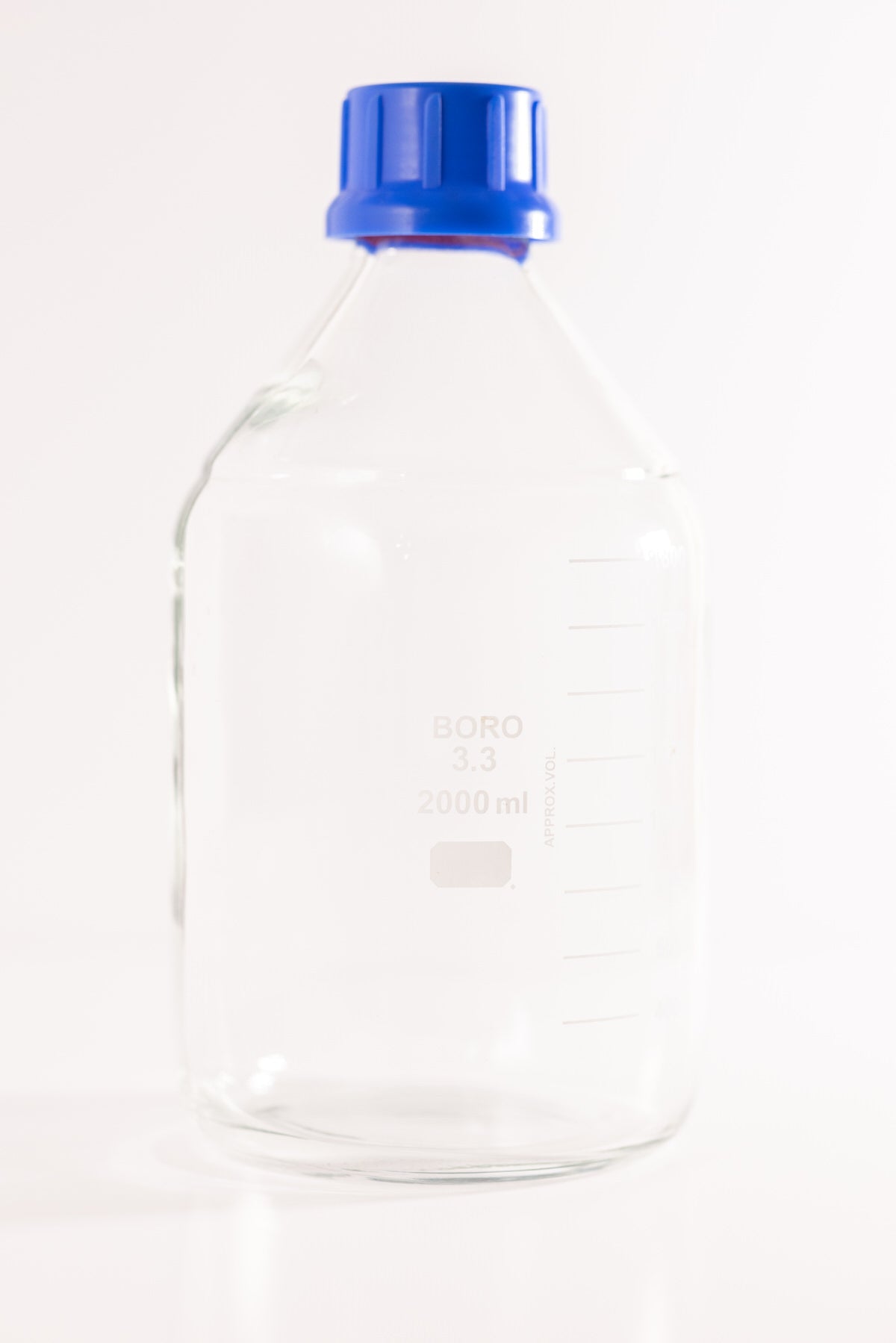 Boro 3.3 , Laboratory Bottle 2000ml with GL45 Screw Cap Air Tight Seal